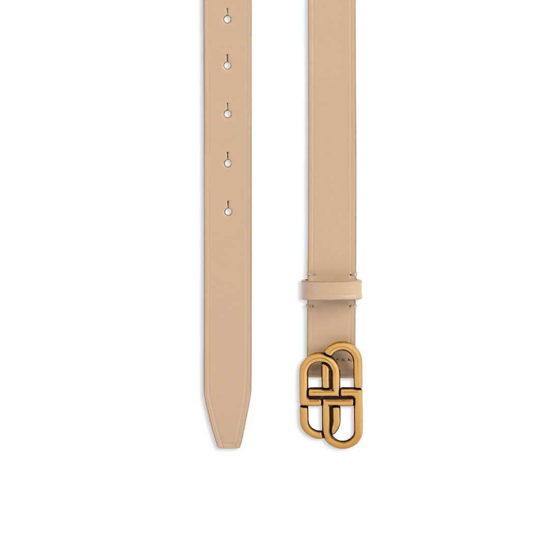 Women’s Bb Thin Belt in Latte - Image 2